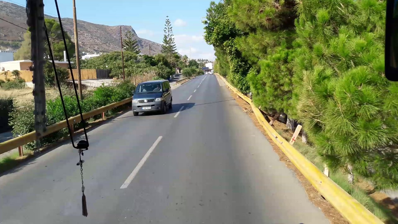 Busfahrt  von Malia zum Airport von Heraklion (Kreta)