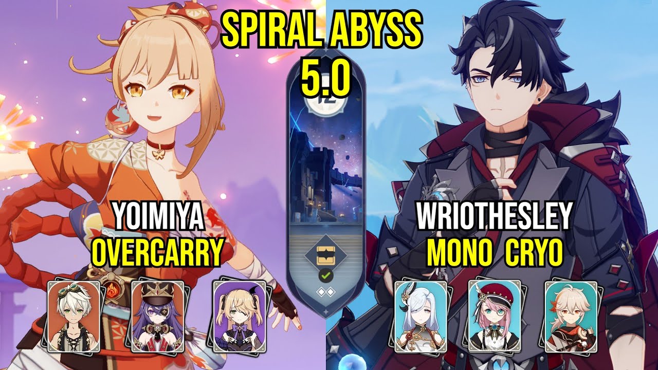 C0 Yoimiya Overcarry & C0 Wriothesley Mono Cryo | Spiral Abyss 5.0 | Genshin Impact