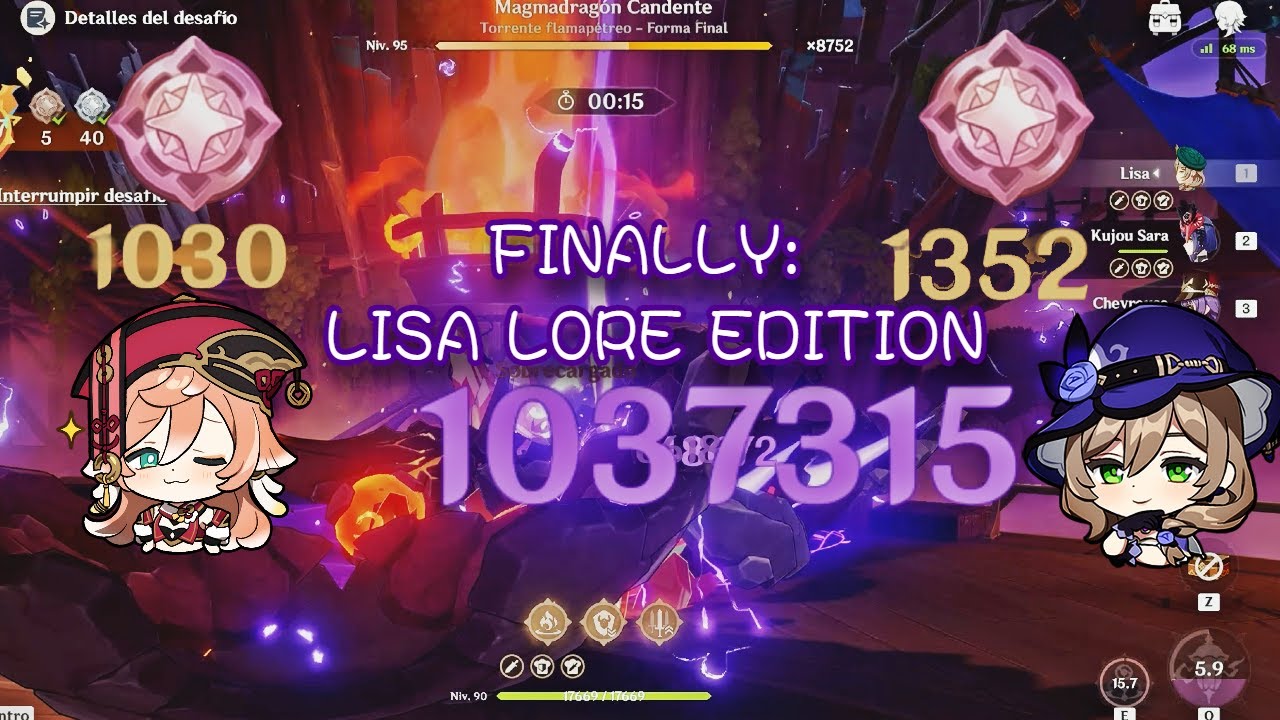1 MILLION LISA! Yanfei & Lisa: Unlimited Fighting Championship day 2 & 3 (1030 & 1352 score)【原神】