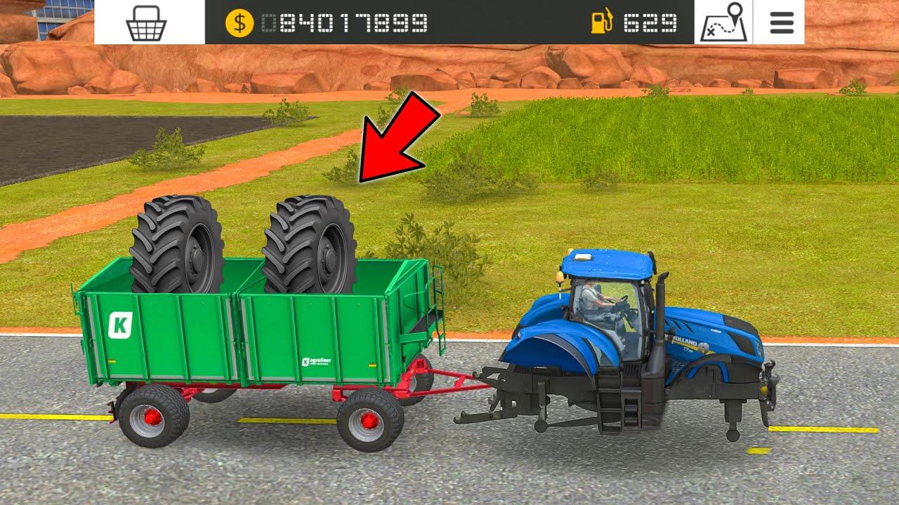 Шина доставлена ​​компанией New Holland в FS18 | Мультиплеер FS18 | Замедленная съемка |