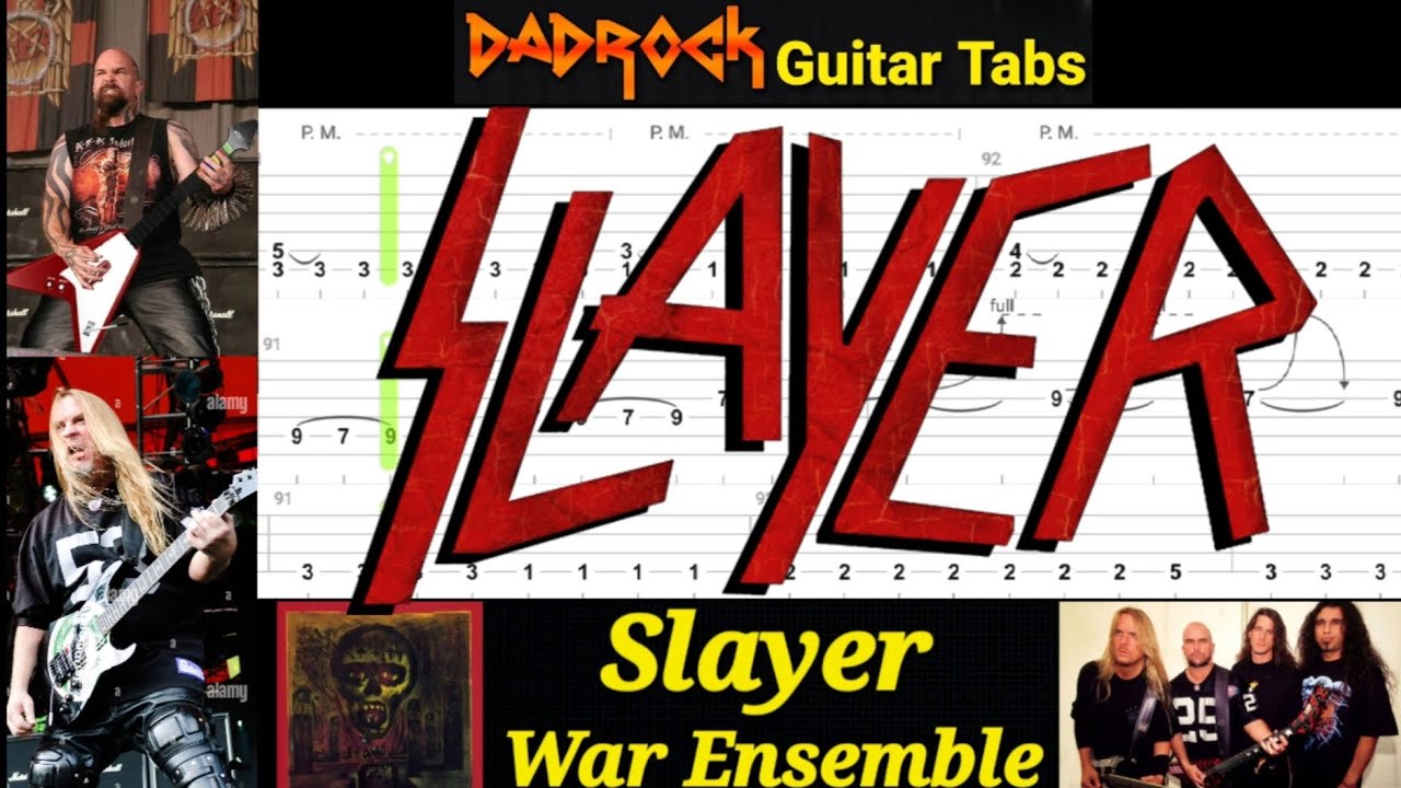 War Ensemble - Slayer - Guitar + Bass TABS Lesson