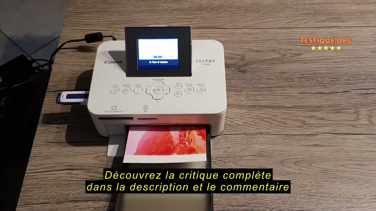 Avis sur la Canon SELPHY CP1000 - Imprimante Photo 10x15cm, Version filaire USB & Carte SD, SANS WIF