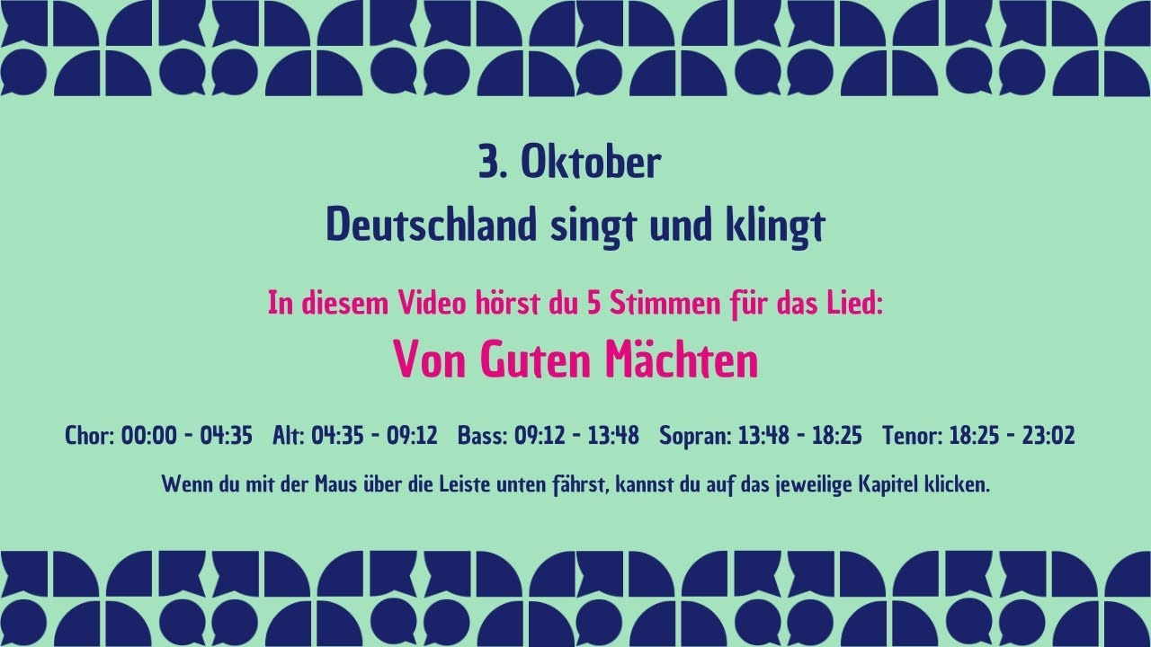 Von Guten Mächten Übestimmen Chor: Alt, Bass, Sopran und Tenor
