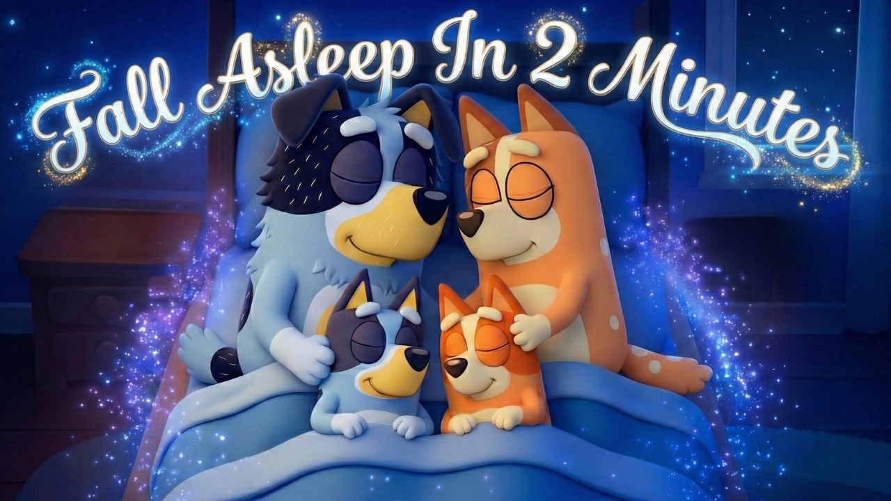 Quiet Evening with Bluey Family (Inspired) ⭐ Soothing Lullaby for Little Ones ⭐ All Night Long 🌙