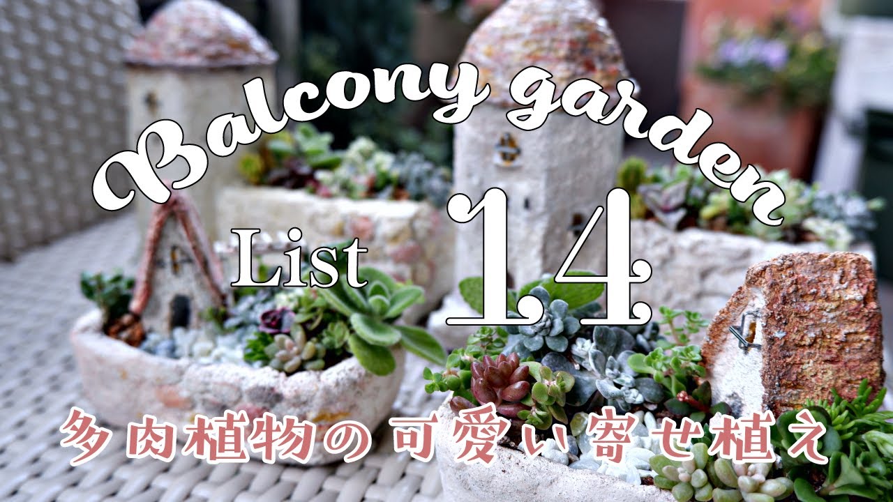 SUB【ガーデニング】雑貨を手作り/多肉植物の寄せ植え/初心者でも簡単！可愛い寄せ植え鉢/How to make a flowerpot for succulents/다육 식물의 다양한 설치🍀