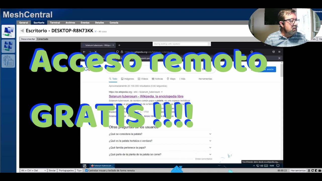 155 - Acceso remoto GRATIS !!!!!! - Meshcentral