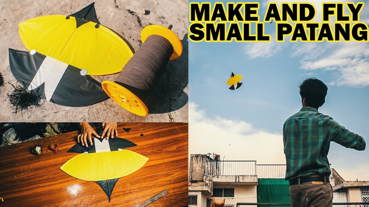 Make and Fly Small Patang at Home | Kite Making & Kite Flying