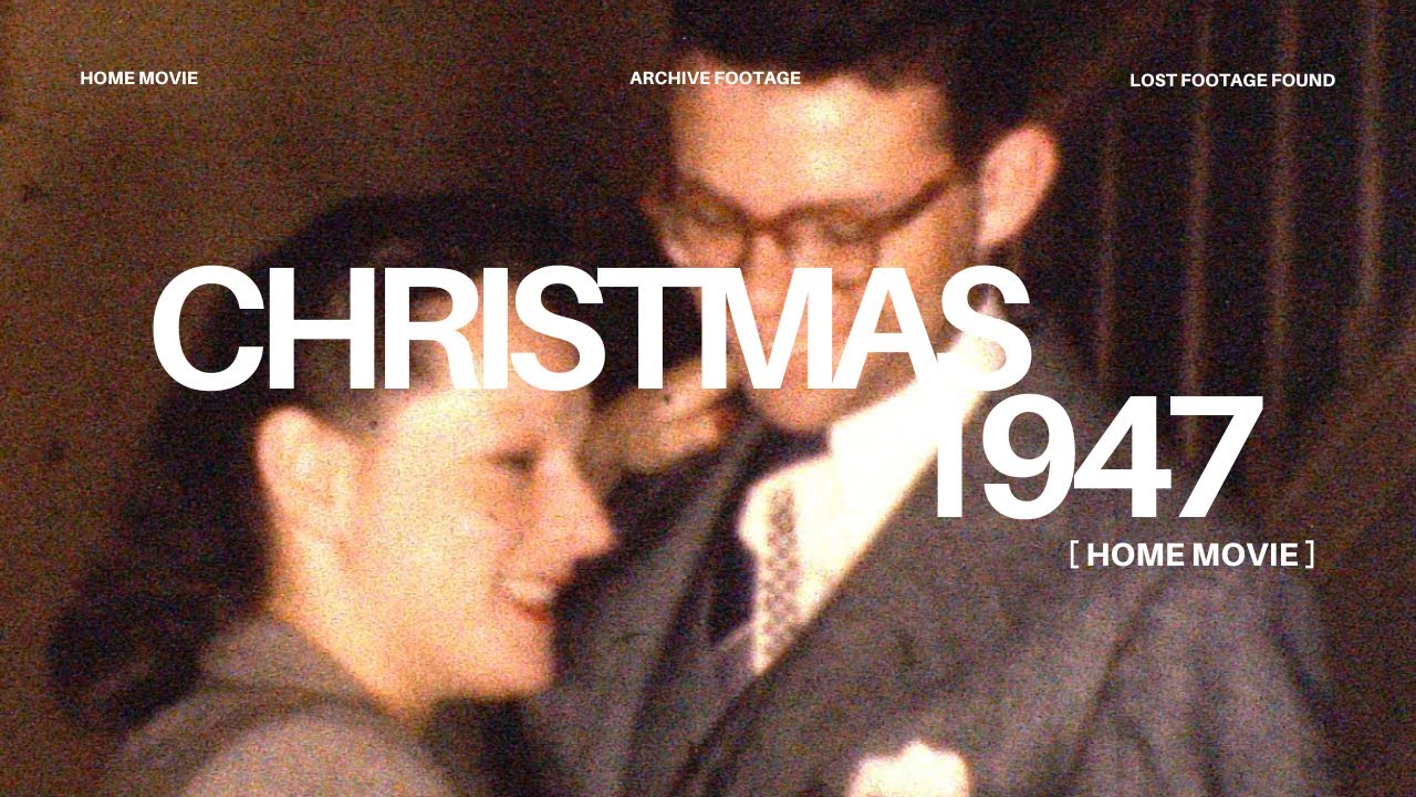 1947 Christmas During the Great Blizzard | Vintage Home Movie Film of Family Fun