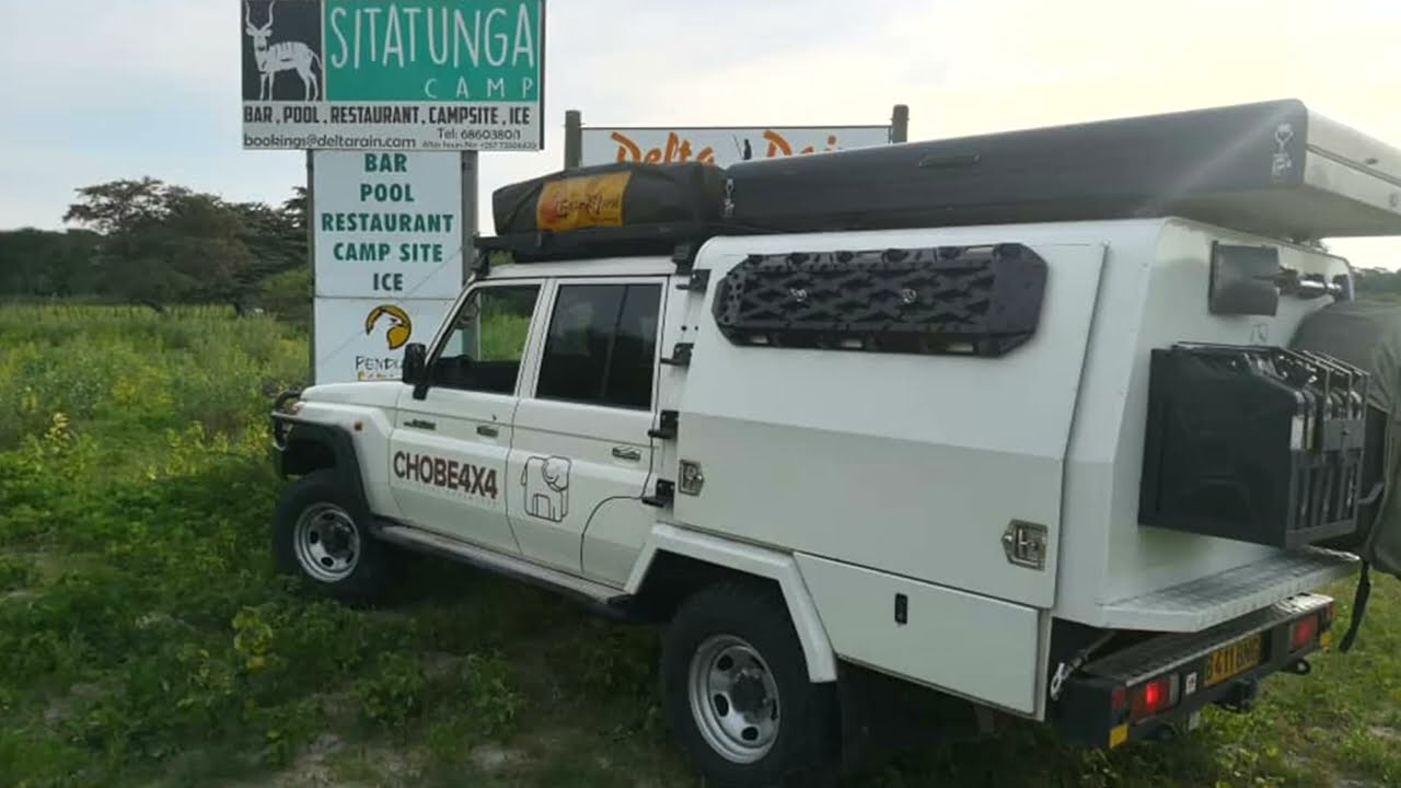 Setting up camp at Sitatunga Chobe 4x4 Self Drive Vehicle  Hire (Safari)