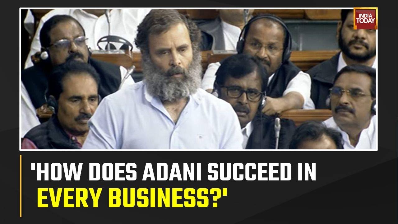 Rahul Gandhi Rains Fire At Modi Government Over Adani Row In Parliament