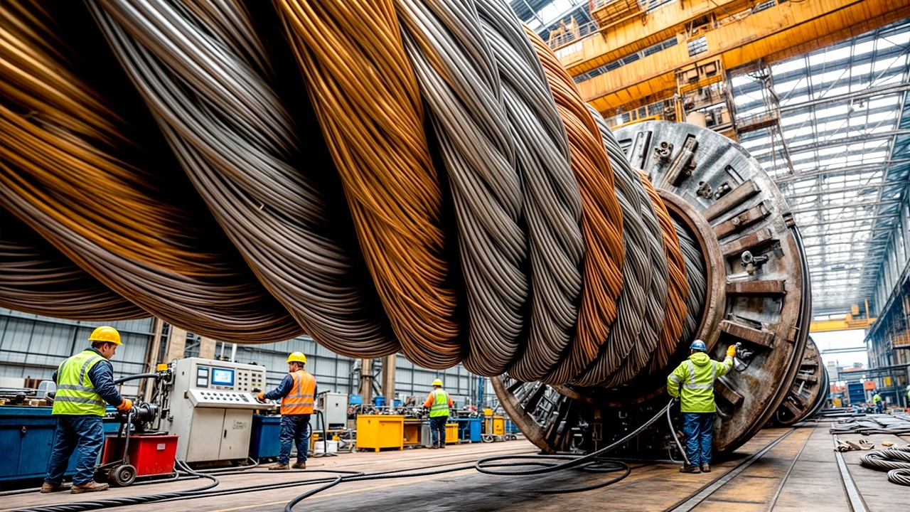 How It's Made: Wire Rope Slings That Lift Thousands of Tons with Big Carl Crane