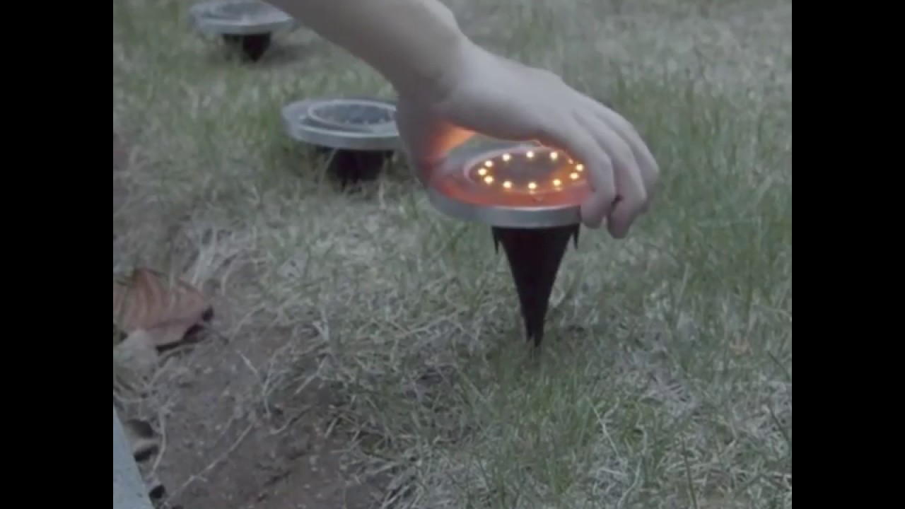 Solar Ground Lights, 8 LED Outdoor Solar Disk Lights