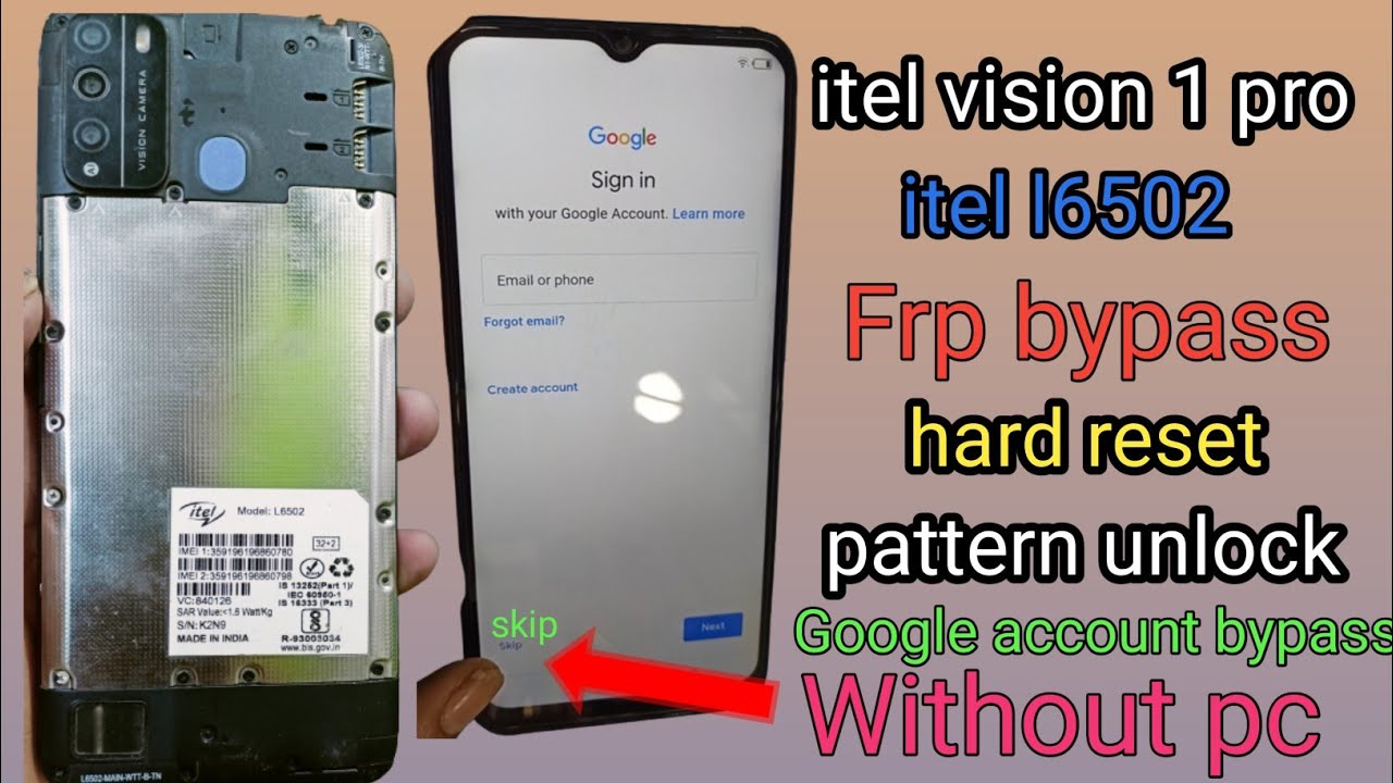 Itel L6502 frp bypass | hard reset and pattern lock remove