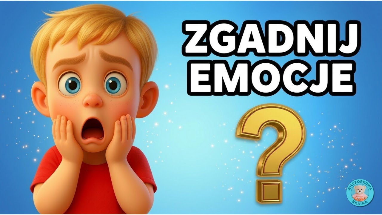 Rozpoznaj emocję na twarzy- QUIZ! 😮😡😢 Trening Kojarzenia dla dzieci