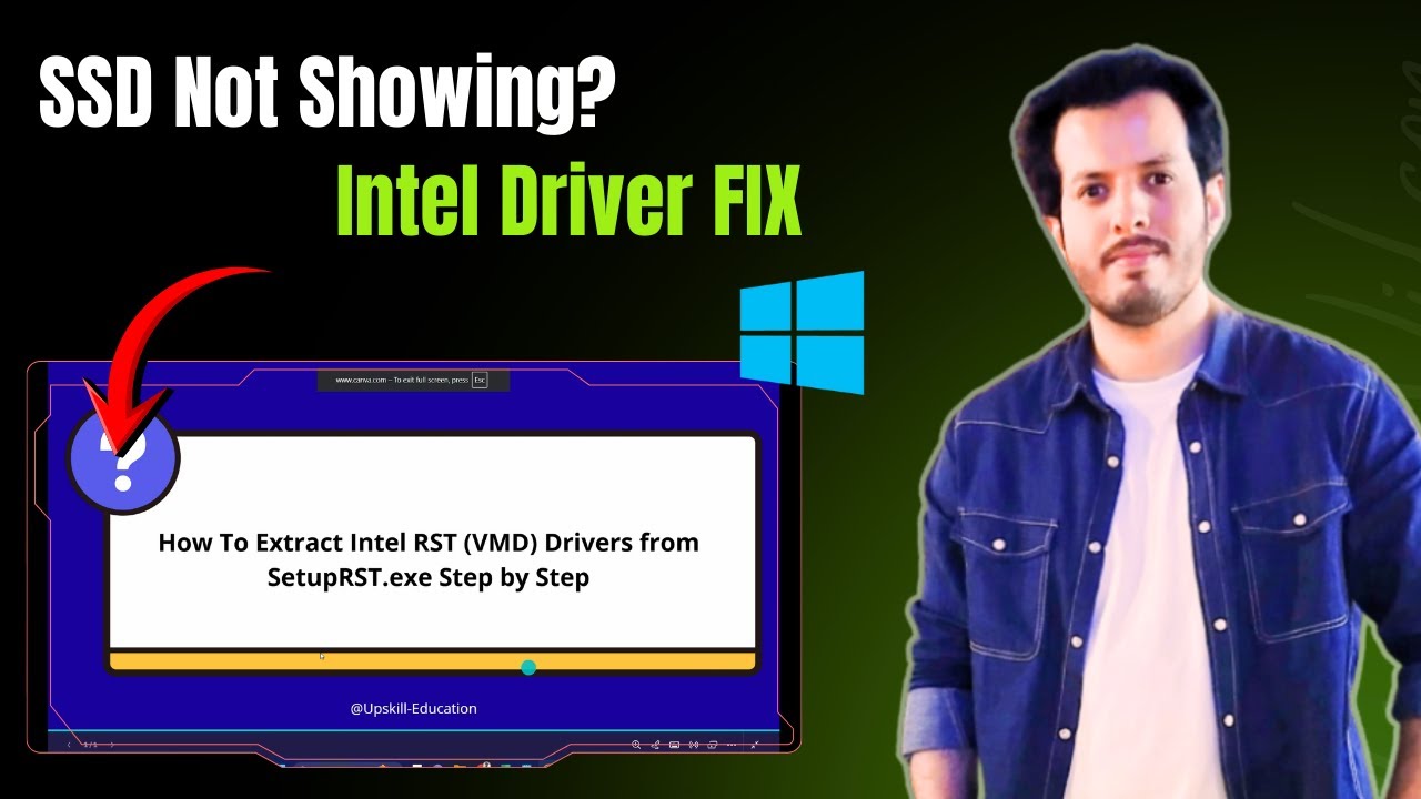 Как извлечь драйверы Intel RST (VMD) из SetupRST.exe и исправить проблему с отображением SSD | По...