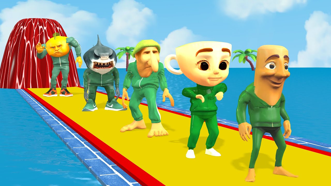 Long Slide Game With Cow Elephant Gorilla Hippopotamus Tiger 3d Animal Game Funny 3d Animals