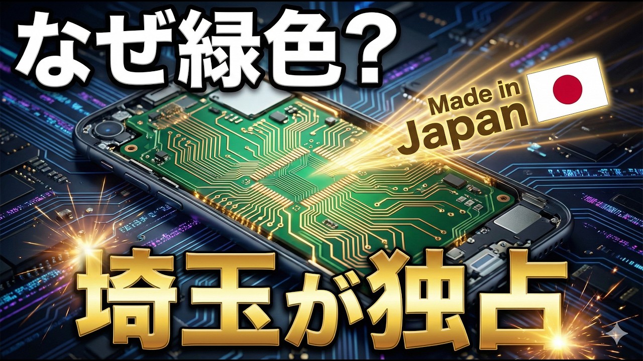 【世界シェアトップ】なぜ電子回路は「緑色」なのか？世界中のスマホを守る「緑のインク」。この「インク」がないとiPhoneもPCも燃える。基板が緑色の本当の理由。太陽インキ製造が世界シェアを独占。