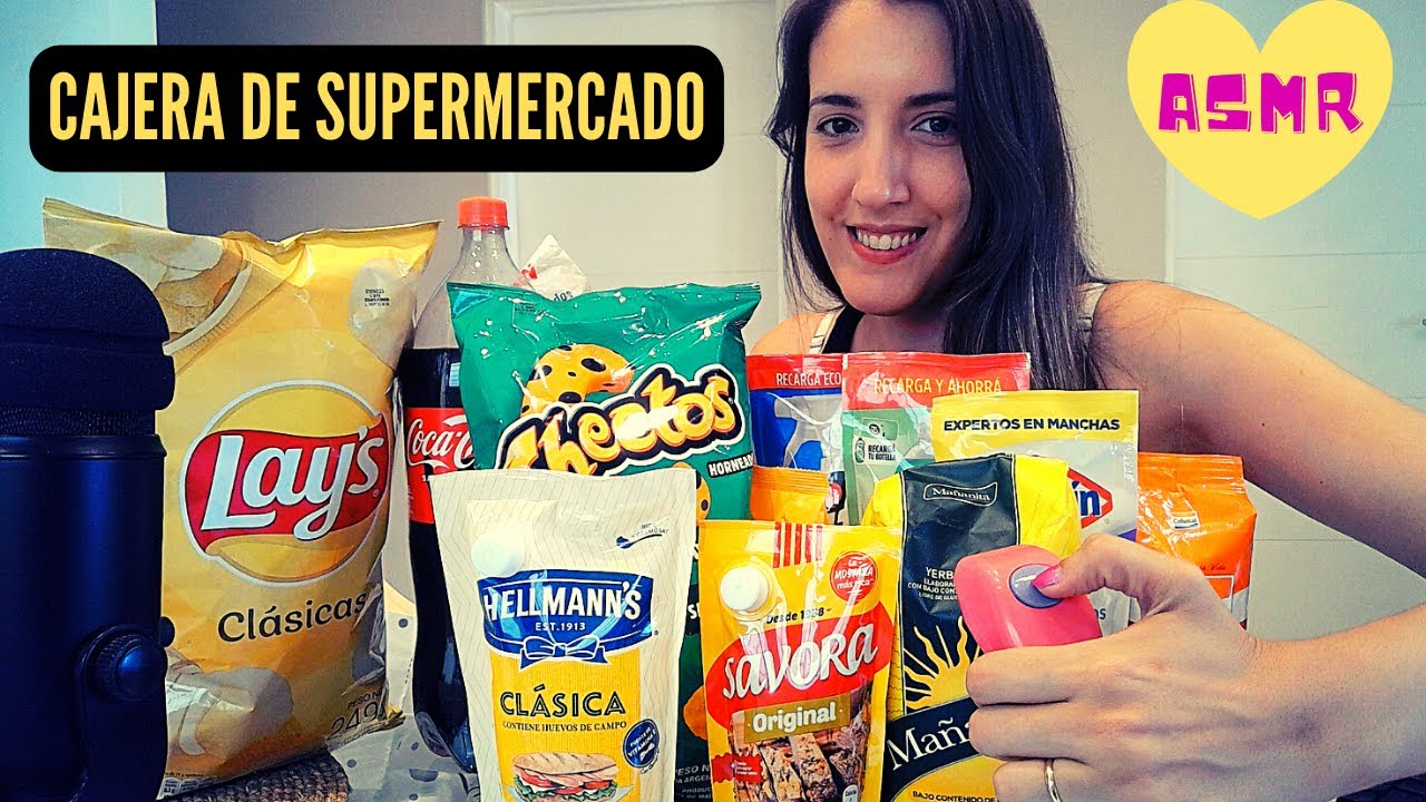 ASMR en español - CAJERA DE SUPERMERCADO - en soft spoken