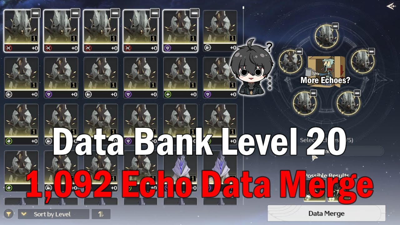Wuthering Waves UL40 (Data Bank Lv20) 1,092 Echo Data Merge