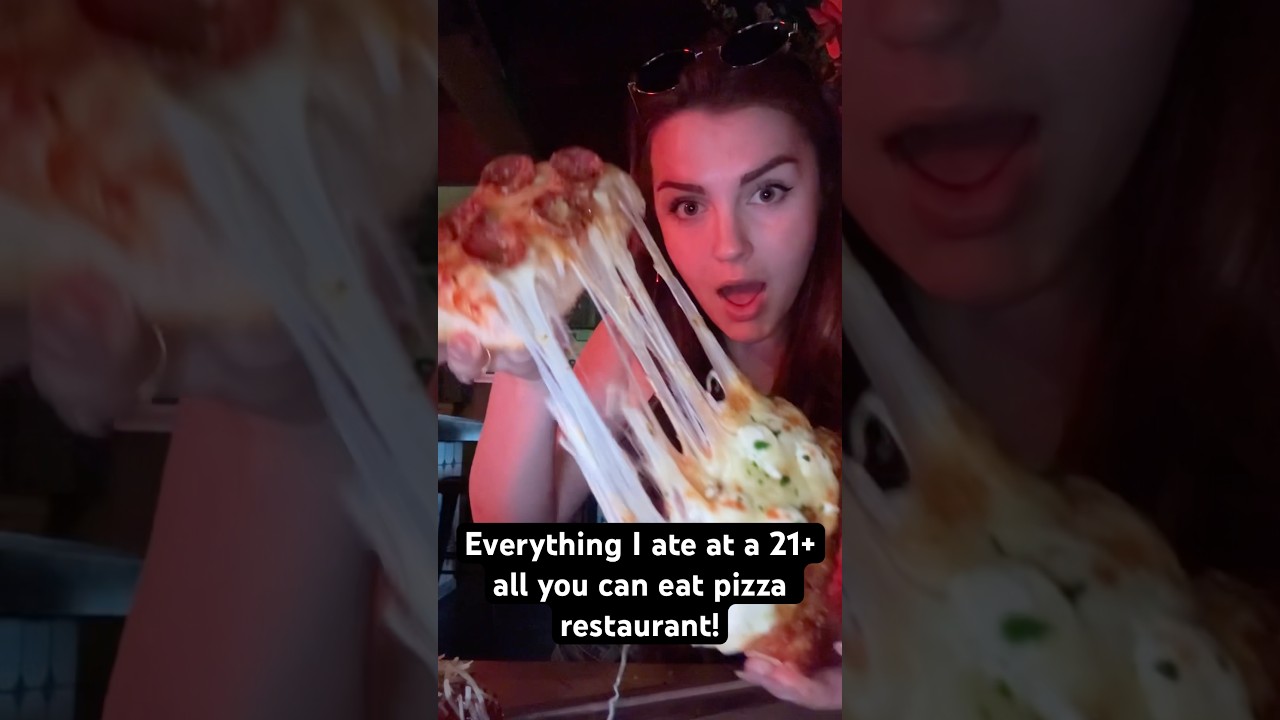 What I ate at a 21+ all you can eat pizza restaurant! #NYCfood #Pizza #Eating #Foodie ￼#shorts