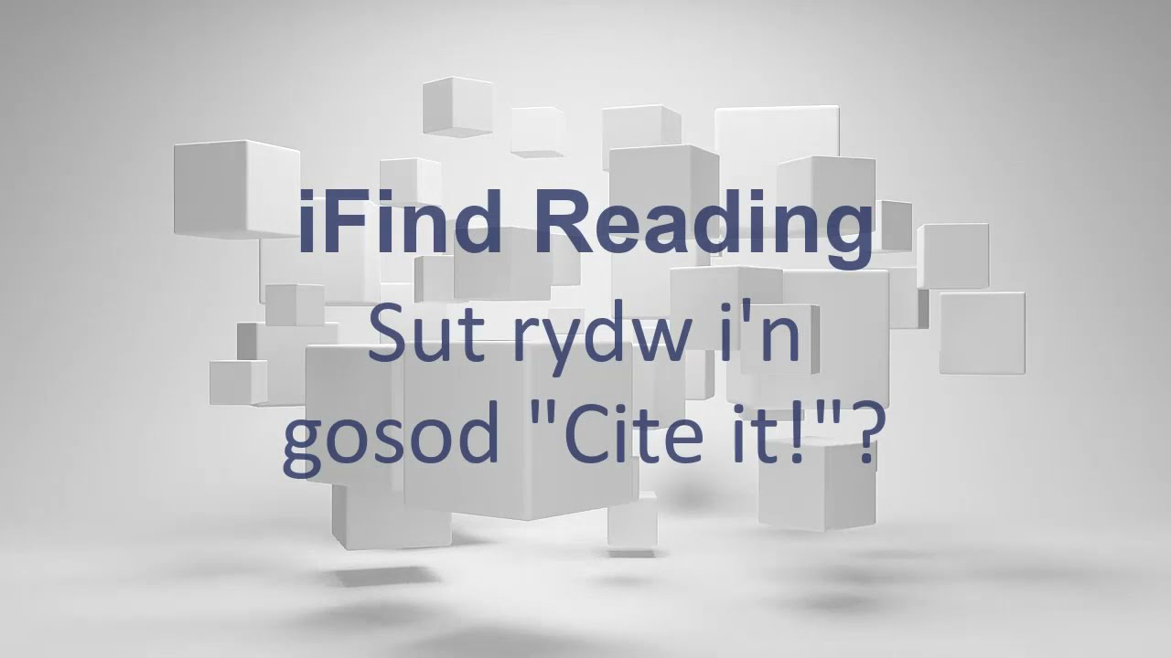 iFind Reading  - Sut rydw i'n gosod 