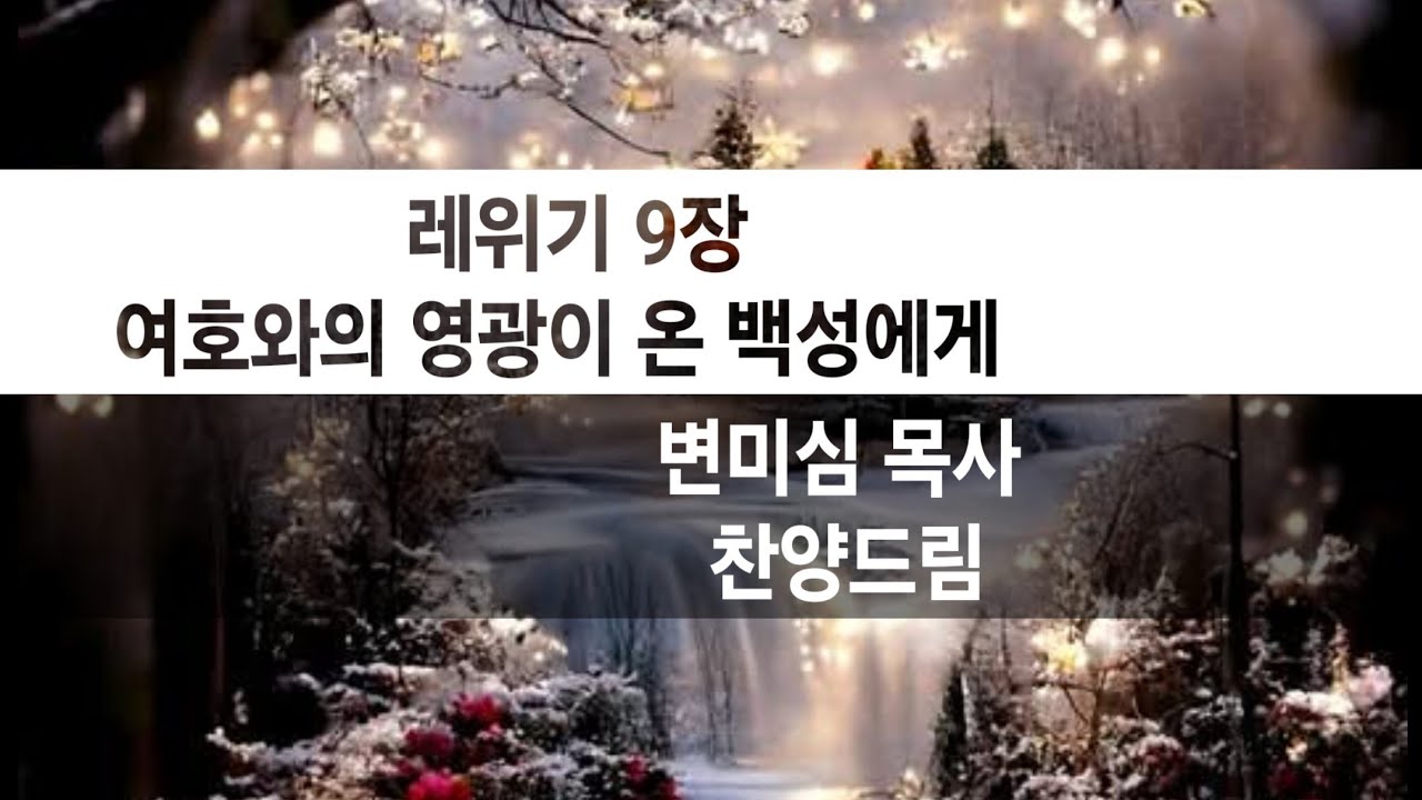 펄송 (레위기 9장 여호와의 영광이 온 백성에게 )변미심 목사 찬양드림