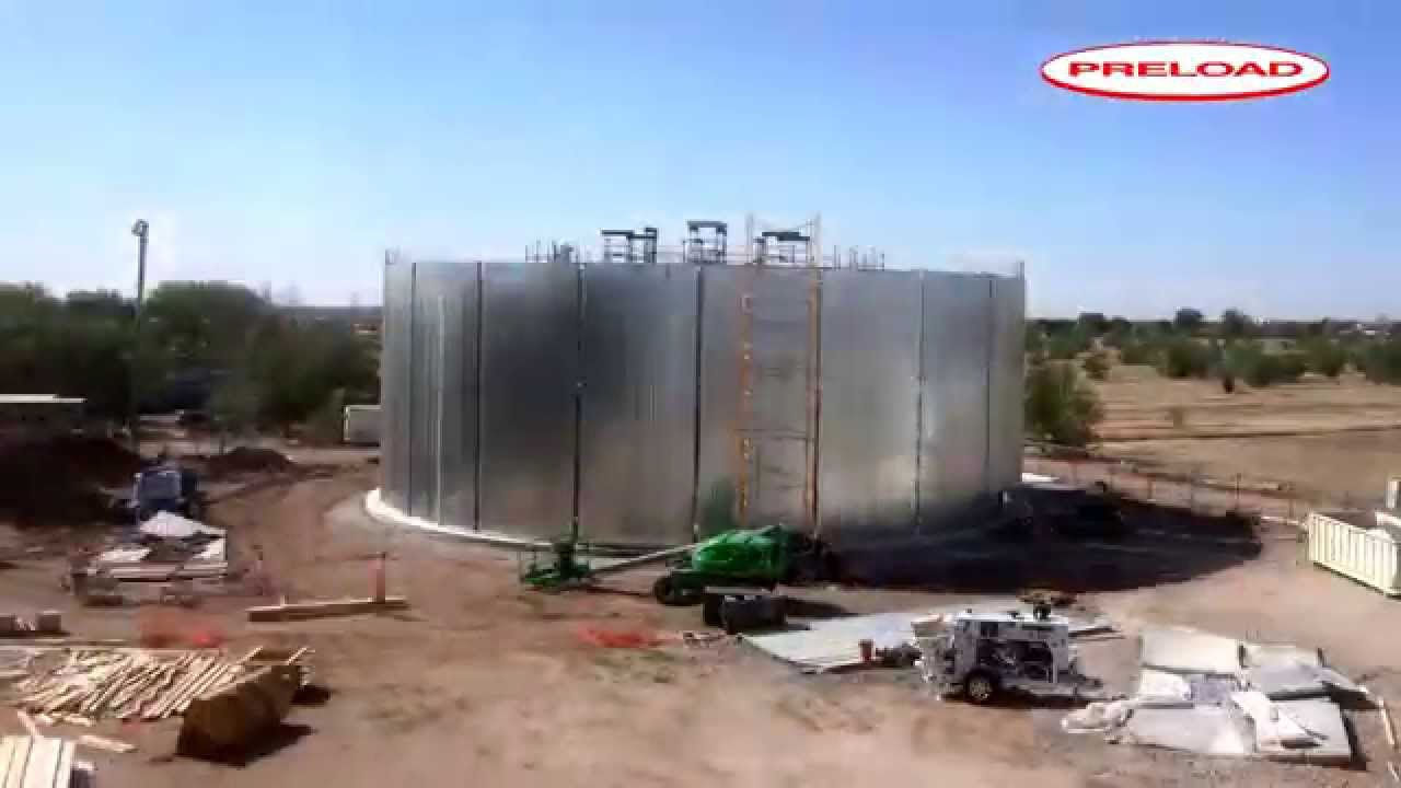 Complete Wire-Wrapped Prestressed Concrete Tank Construction