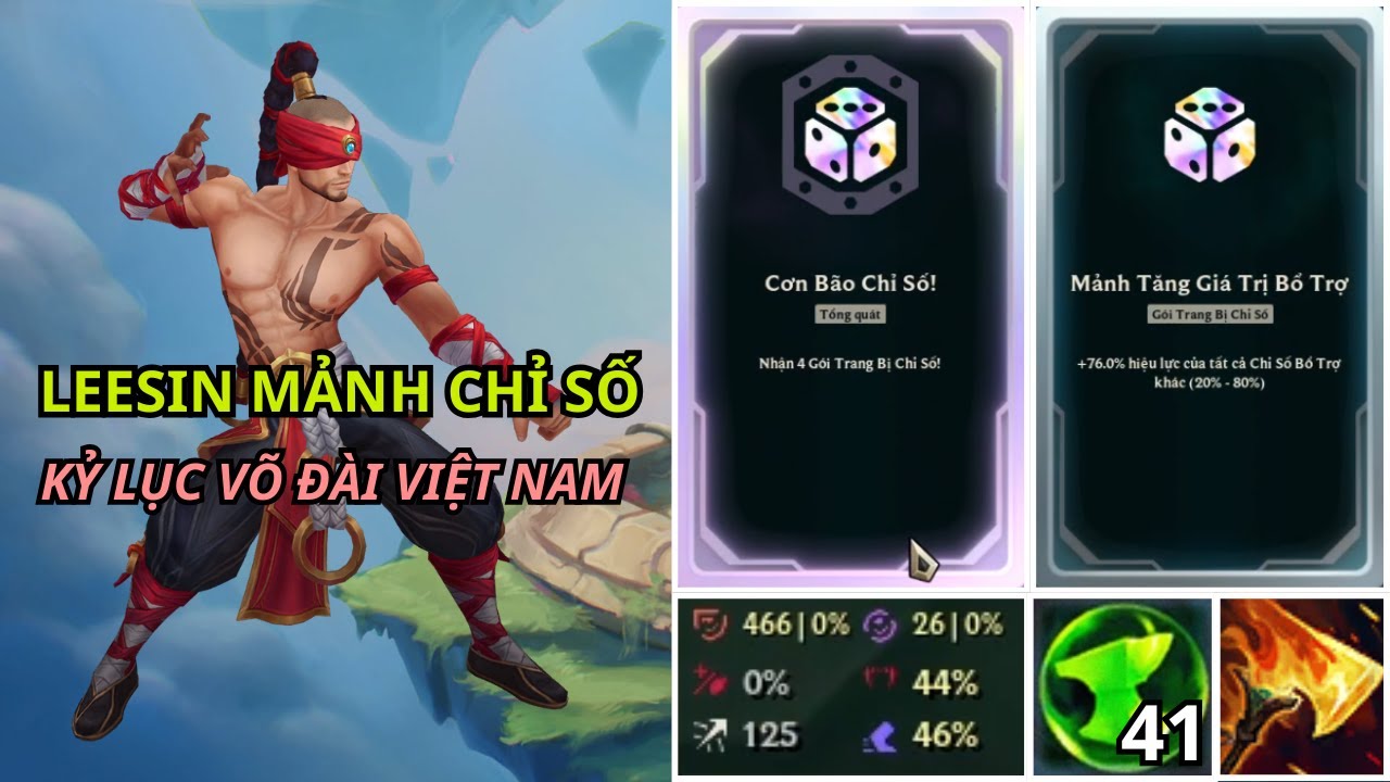XÁC LẬP KỶ LỤC VÕ ĐÀI VIỆT NAM, LEESIN MẢNH CHỈ SỐ 466 SÁT LỰC 1 Q 1 MẠNG | LOL | ARENA