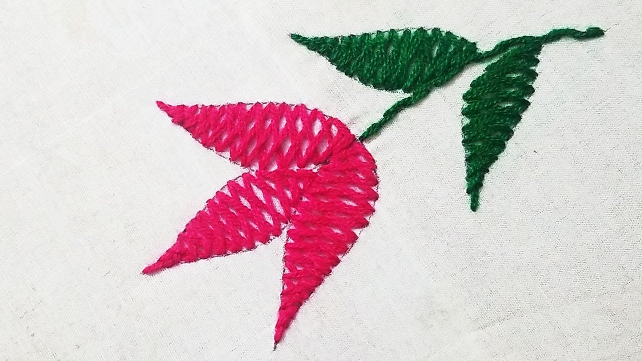 Easy Herringbone Stitch Tutorial  Flower Design