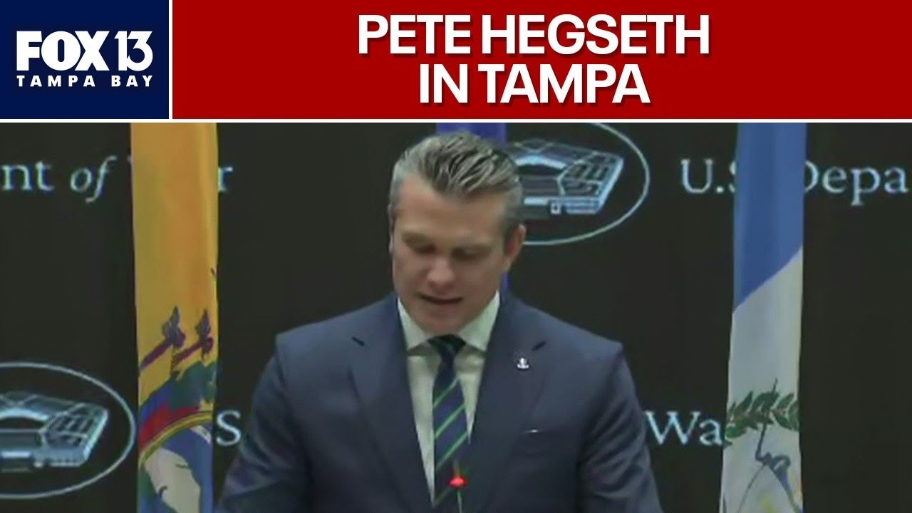 Live: Pete Hegseth visits MacDill AFB