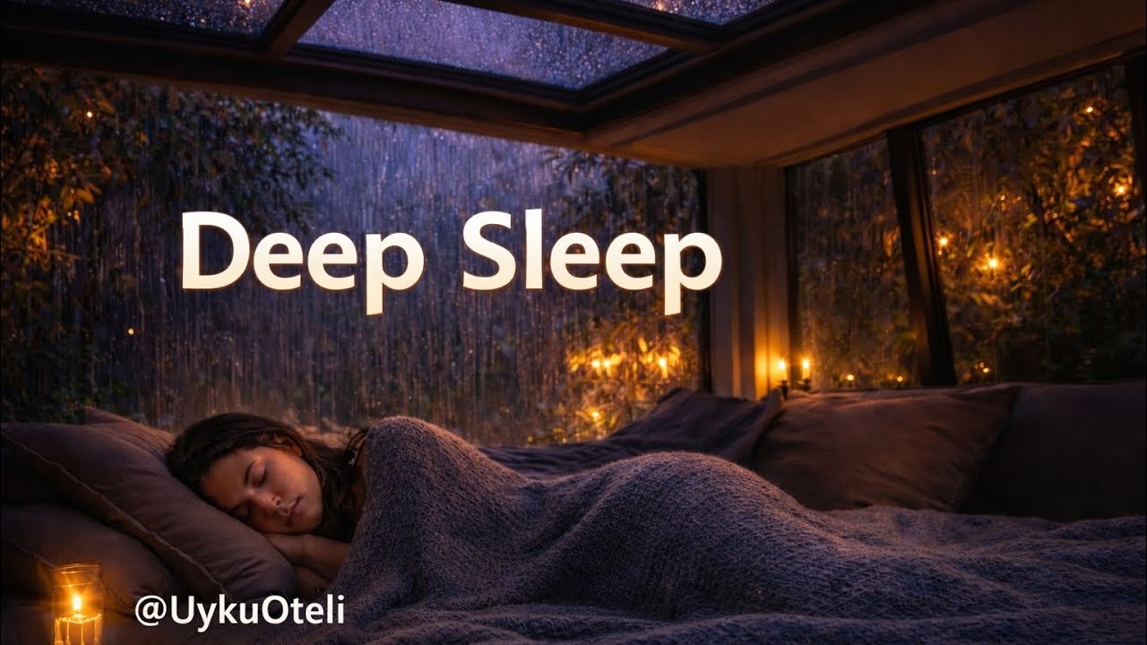 Oda-3•Derin Uyku için Rain on Glass Roof ☔ | Fall Asleep Fast with Soothing Ambience