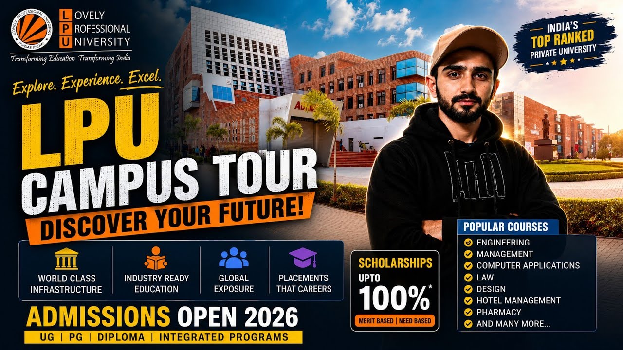 LPU Campus Tour 2026 || Lovely Professional University Review #lpunest2026 #lpuadmission #lpureview 
