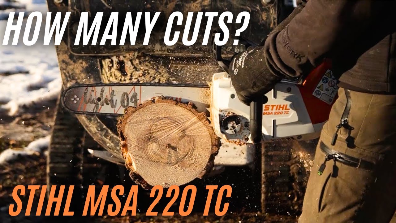 Тест аккумулятора Stihl MSA 220 TC — сколько резов он выдержит?
