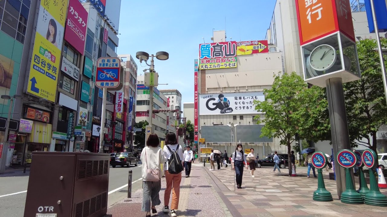Japan, Fukuoka, walk in TENJIN
