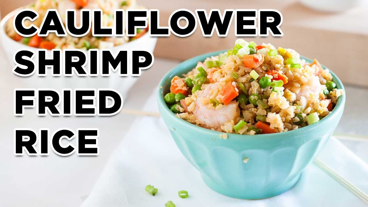Cauliflower Shrimp Fried Rice - 20 minute skillet meal!