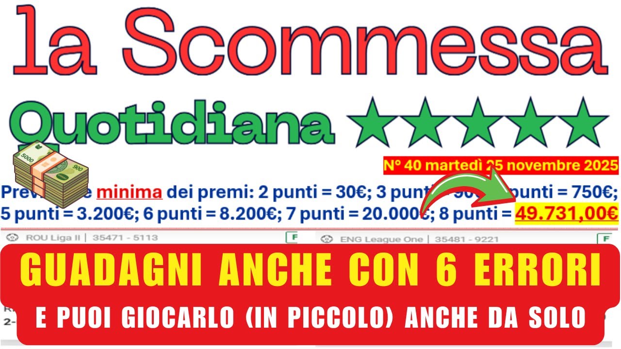 25-11 Scommessa Quotidiana 