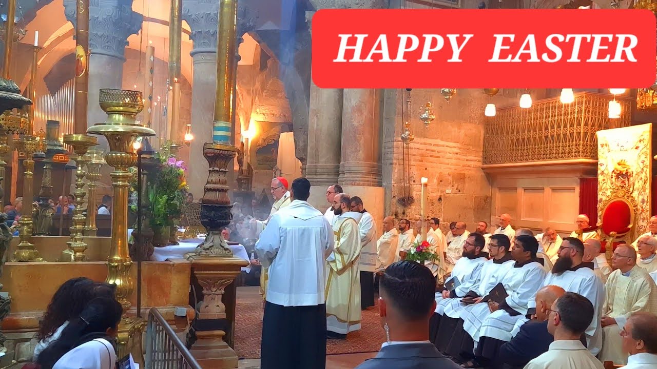 Happy Easter from Jerusalem. This is how Easter is celebrated  every Year. EXCEPT THIS YEAR