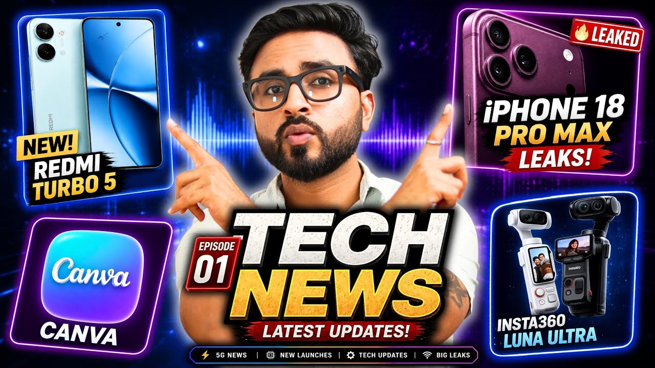 Iphone 18 Pro Max, Redmi Turbo 5, & Insta360 Luna Ultra - Tech Update! EP01