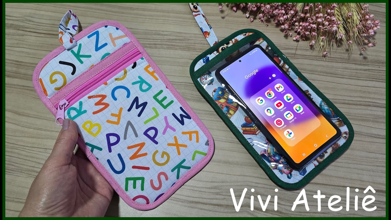 Bolsinha Porta Celular com Visor | Dia dos Professores | Passo a Passo | Vivi Ateliê