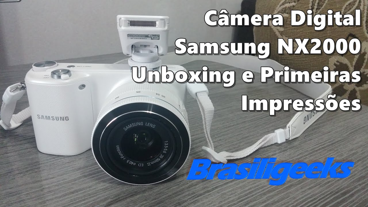 Câmera Samsung NX2000 - 20MP, wi-fi, touch e lentes intercambiáveis