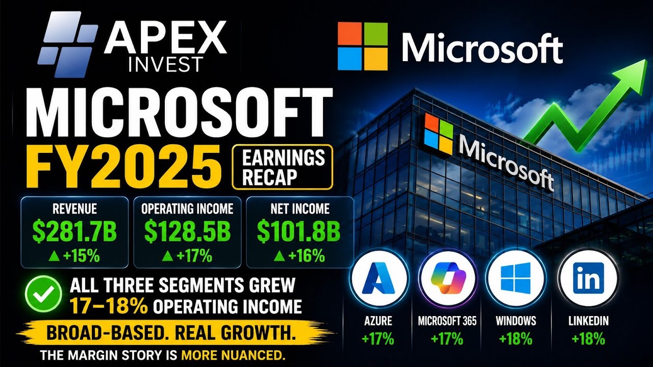 Microsoft FY2025: $281.7B Revenue, 17% Operating Income Growth &mdash; But the Margin Story Isn't So Clean
