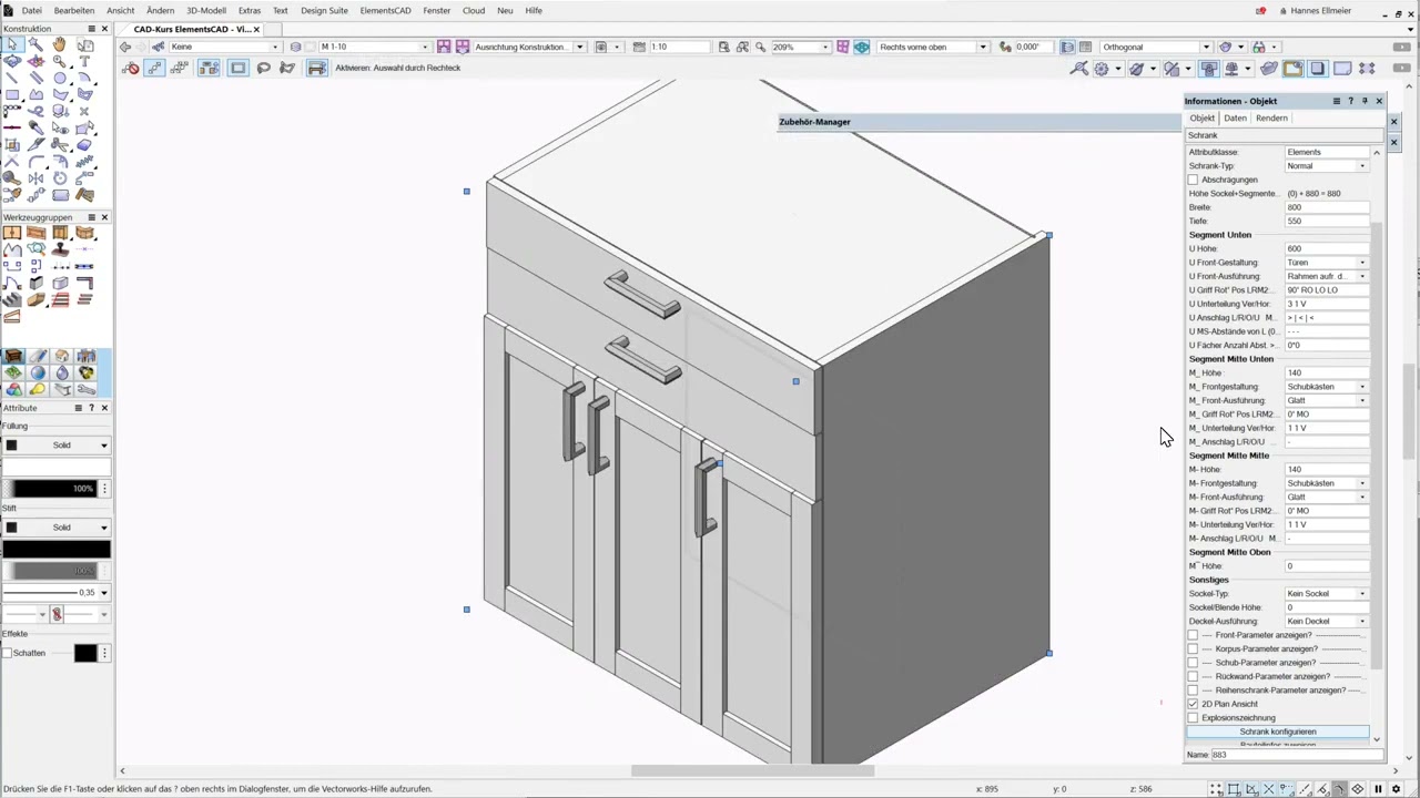 EN 19 - Fronts / thickness of the respective components