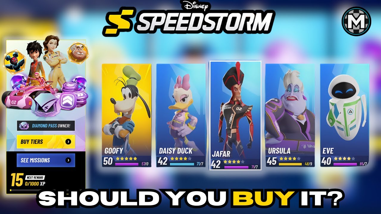 This is What Happens When You Buy the Diamond Pass- 1 FREE MAX OUT Racer in Disney Speedstorm