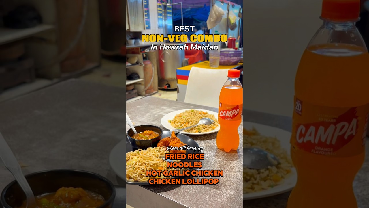 Best Non Veg Combo only at ₹170 in Howrah Maidan 😍 #streetfood #chinese #foodshorts