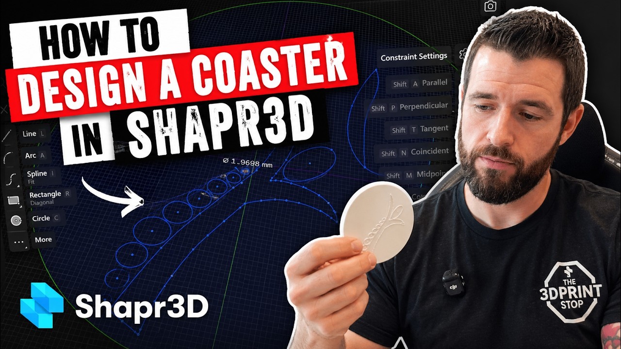 Как спроектировать подставку для напитков в Shapr3D!