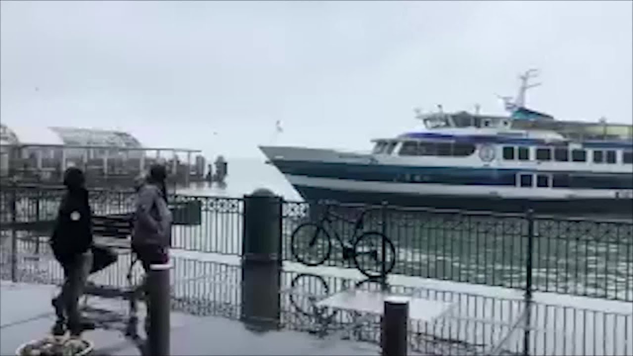 VIDEO: Ferry crashes into dock in San Francisco