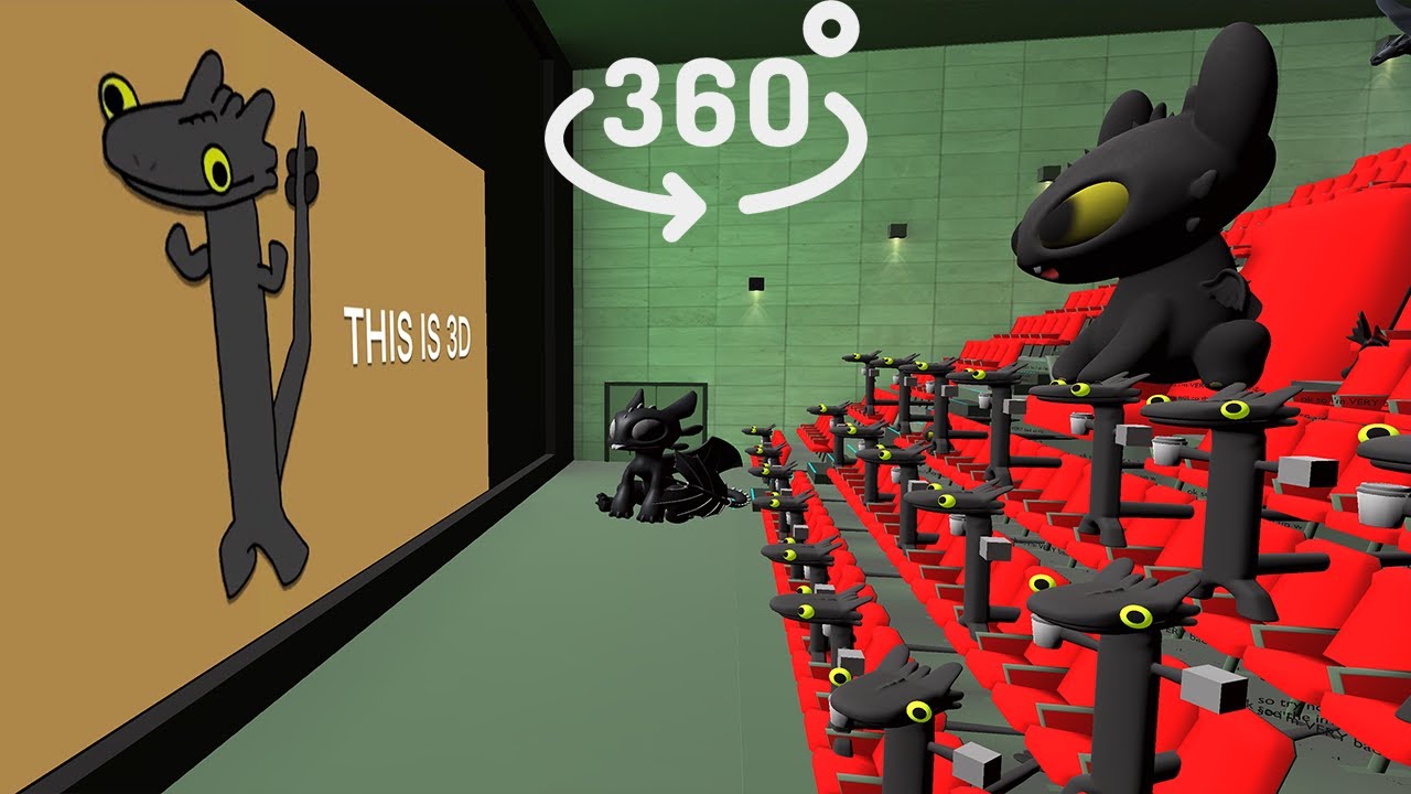 Toothless dancing to Driftvel City in 360&deg; | VR / 4K