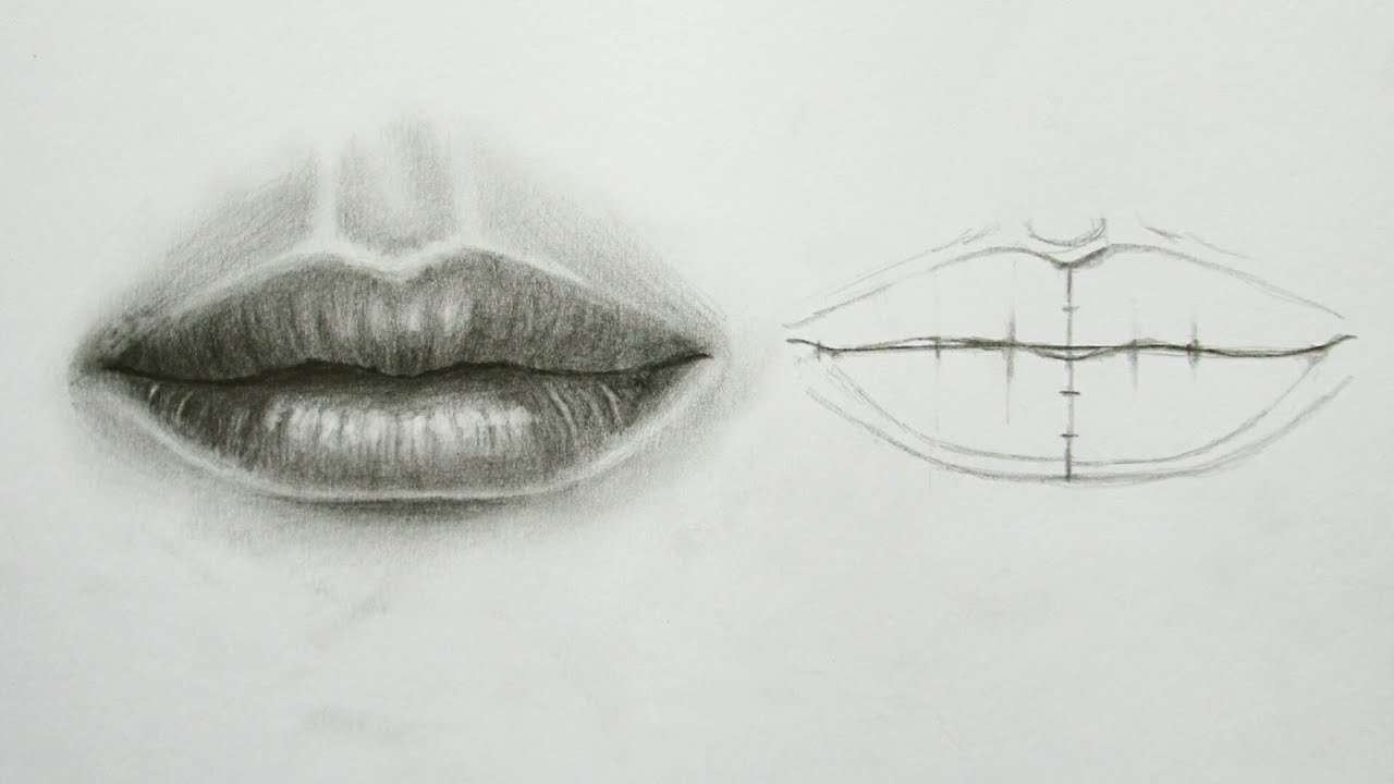 Cara Menggambar Mulut ( Bibir ) Untuk Pemula - How to Draw a Mouth ( Lips )