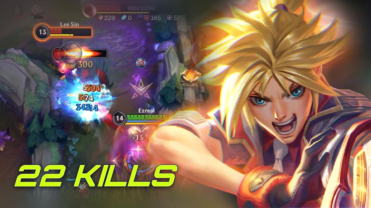 WILD RIFT EZREAL 1 SEC TRIPLE KILL? BEST BUILD AND RUNE FOR EZREAL (22KILLS)