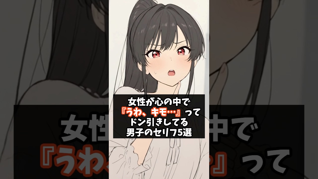 女性が心の中で『うわ、キモ&hellip;』ってドン引きしてる男子のセリフ5選